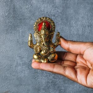 brass plated small ganesha statue
