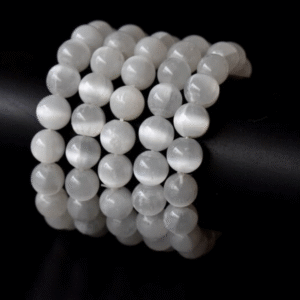 selenite bracelet stone bead bracelet