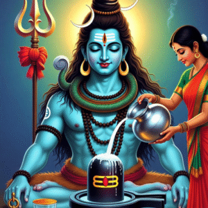 Abhishekam to lord Shiva