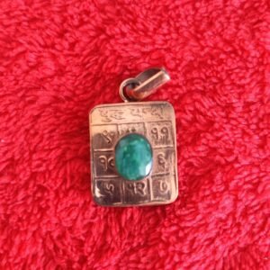 Emerald Shani Yantra Pendant – Powerful Saturn Energy Locket